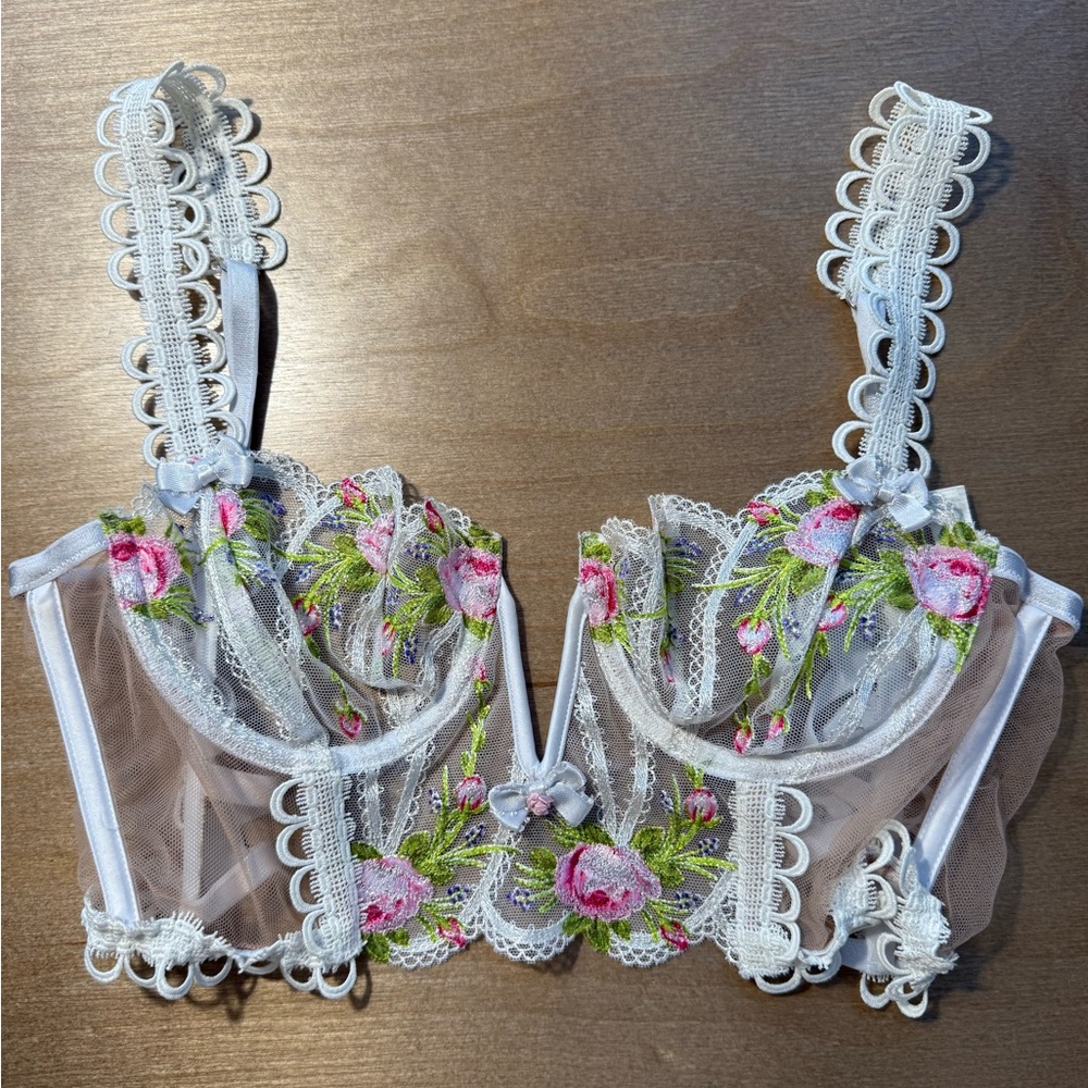 For Love and Lemons Trellis Rose Bustier